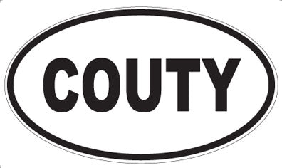 COUTY - Oval Sticker