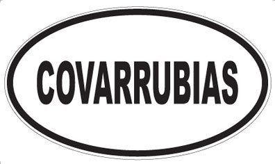 COVARRUBIAS - Oval Magnet