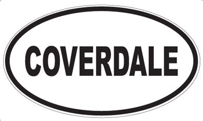 COVERDALE - Oval Sticker