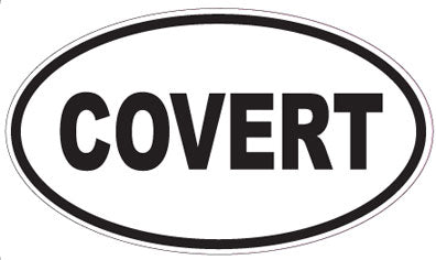 COVERT - Oval Sticker