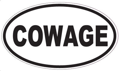 COWAGE - Oval Sticker