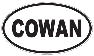 COWAN - Oval Sticker
