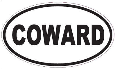 COWARD - Oval Sticker