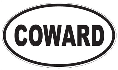 COWARD - Oval Magnet