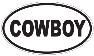 COWBOY - Oval Sticker