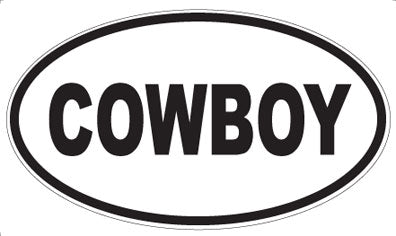 COWBOY - Oval Magnet