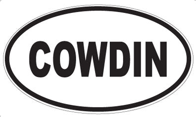 COWDIN - Oval Sticker