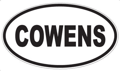 COWENS - Oval Sticker