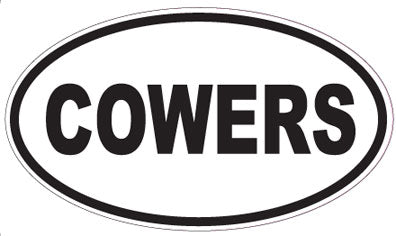 COWERS - Oval Sticker