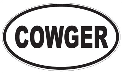 COWGER - Oval Magnet