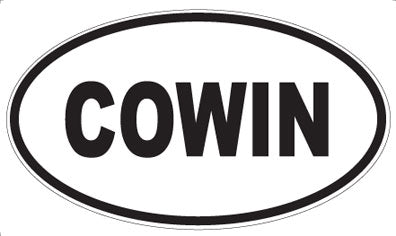 COWIN - Oval Sticker