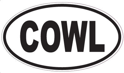 COWL - Oval Sticker