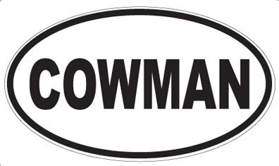 COWMAN - Oval Magnet
