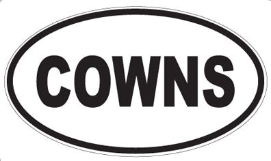 COWNS - Oval Magnet