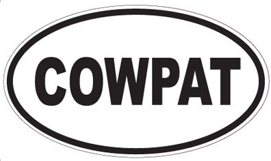 COWPAT - Oval Sticker