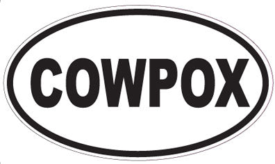 COWPOX - Oval Sticker