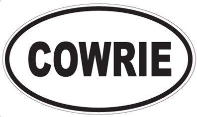 COWRIE - Oval Sticker