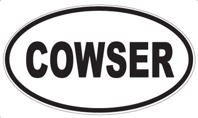 COWSER - Oval Sticker