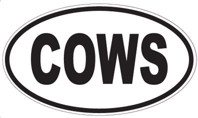 COWS - Oval Sticker