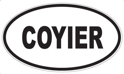 COYIER - Oval Sticker