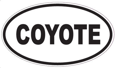 COYOTE - Oval Sticker