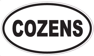 COZENS - Oval Sticker