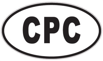 CPC - 3 Letter Initials Oval Sticker