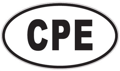 CPE - 3 Letter Initials Oval Sticker