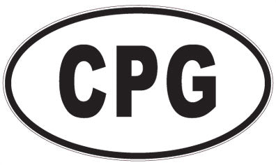 CPG - 3 Letter Initials Oval Sticker