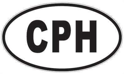 CPH - 3 Letter Initials Oval Sticker