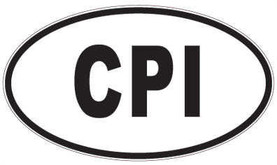 CPI - 3 Letter Initials Oval Sticker