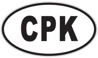 CPK - 3 Letter Initials Oval Sticker