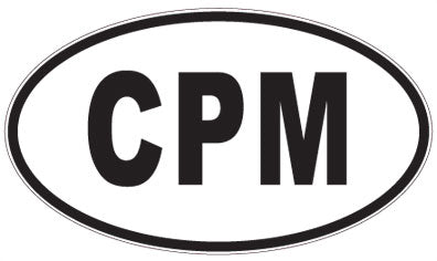 CPM - 3 Letter Initials Oval Sticker