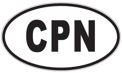 CPN - 3 Letter Initials Oval Sticker