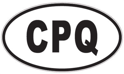 CPQ - 3 Letter Initials Oval Sticker