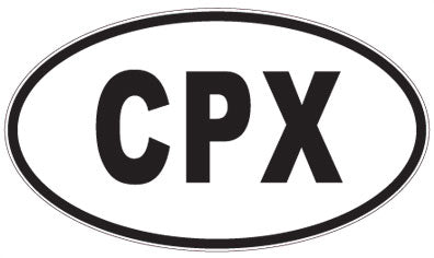 CPX - 3 Letter Initials Oval Sticker