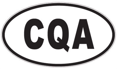 CQA - 3 Letter Initials Oval Sticker