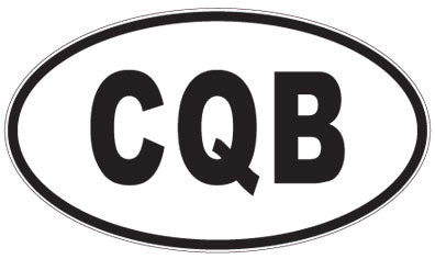 CQB - 3 Letter Initials Oval Sticker