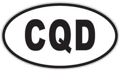 CQD - 3 Letter Initials Oval Sticker