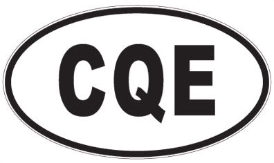 CQE - 3 Letter Initials Oval Sticker