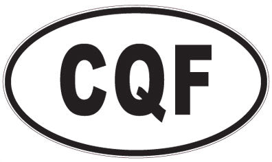 CQF - 3 Letter Initials Oval Sticker