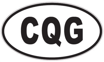 CQG - 3 Letter Initials Oval Sticker