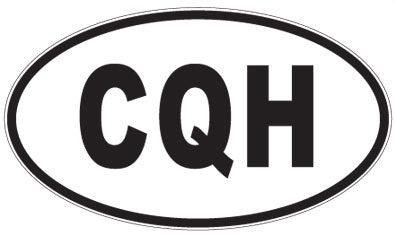 CQH - 3 Letter Initials Oval Sticker