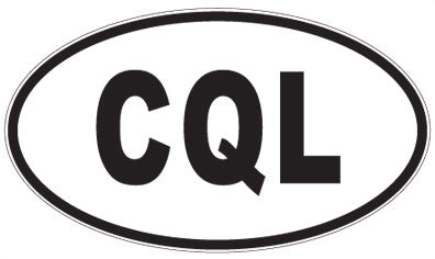 CQL - 3 Letter Initials Oval Sticker