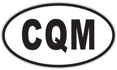 CQM - 3 Letter Initials Oval Sticker