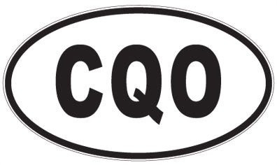 CQO - 3 Letter Initials Oval Sticker