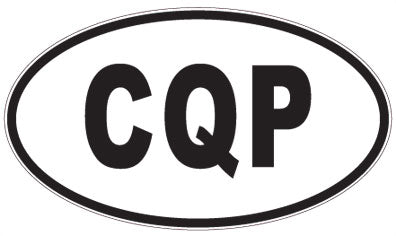 CQP - 3 Letter Initials Oval Sticker