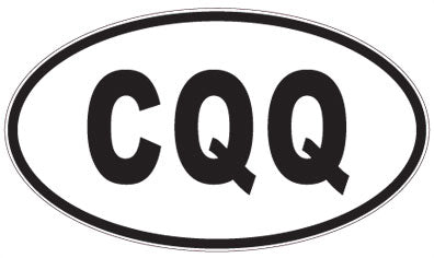 CQQ - 3 Letter Initials Oval Sticker