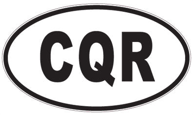 CQR - 3 Letter Initials Oval Sticker