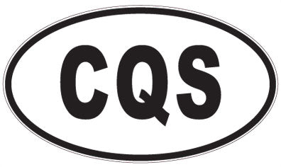 CQS - 3 Letter Initials Oval Sticker